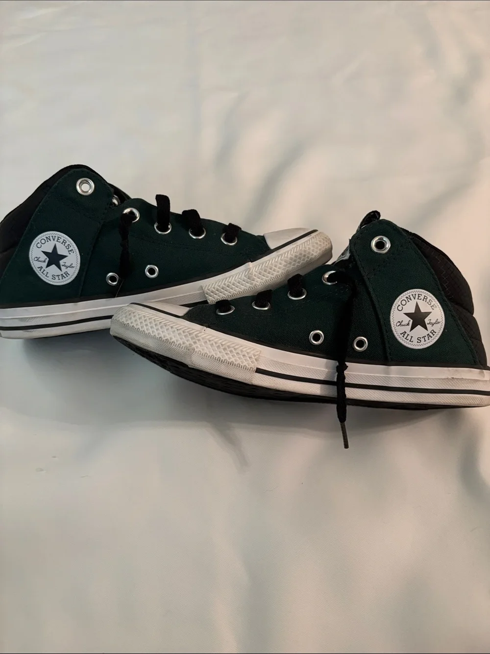 Converse boys Green and Black mid Top Sneakers